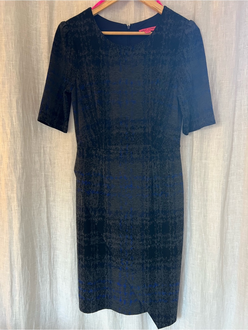 Betsey Johnson Black Midi Sheath Dress